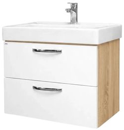 cumpără Dulap pentru lavoar Mashtab 11356 Agat cu 2 sertare 70cm Alb-Sanoma în Chișinău 
