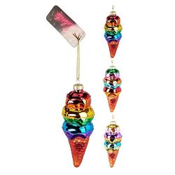 купить Новогодний декор Promstore 23355 Decoratiune pentru brad din sticla "Inghetata" 13cm в Кишинёве 