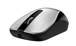 Wireless Mouse Genius ECO-8015, Optical, 800-1600 dpi, 3 buttons, Ambidextrous, Rechar., Silver