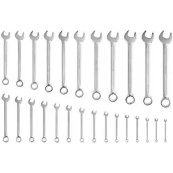 купить Набор ручных инструментов Hoegert HT1W496-1 ключи комбинированные 6-32 мм, 26 шт., сталь CrV, DIN 3113 в сумке с подвесом в Кишинёве 