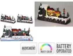 cumpără Decor de Crăciun și Anul Nou Promstore 12730 Suvenir LED de Crăciun Tren, 32x12x16cm în Chișinău 