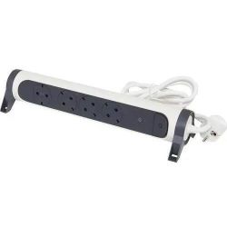 cumpără Prelungitor electric Legrand 694507 Bloc Mutifunctional 4x2P+T(1,5M-3x1,5/SPD+ind.LED),Alb-Gri în Chișinău 