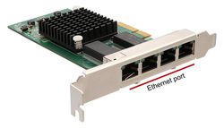 PCI-e Intel Server Adapter Intel I350AM4,  Quad SFP Port 1Gbps