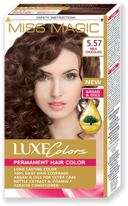Краска для волос, SOLVEX Miss Magic Luxe Colors, 108 мл., 5.57 - Молочный шоколад