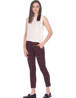 Брюки Sisley Бордовый с принтом 4acg55616