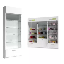купить Тумба Indart Vitrina 12 (80x30x230) в Кишинёве 