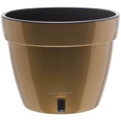 купить Цветочный горшок Santino Asti (12.0L, Auriu/Negru) в Кишинёве 
