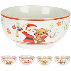 купить Салатница Promstore 36758 Salatiera 14cm, 600ml, Personaje de Crăciun, porțelan (în asort.) в Кишинёве 