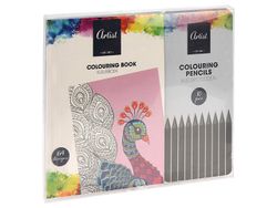 Set carte de colorat + 10 creioane colorate