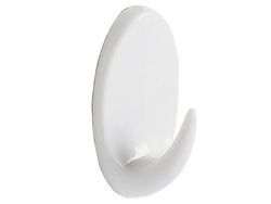Carlig autoadeziv Spirella 2buc 3.5X5.5cm alb plastic