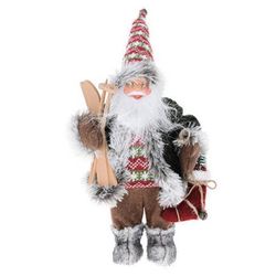купить Новогодний декор Promstore 03293 Дед Мороз с лыжами и мешком с подарками 37cm в Кишинёве 