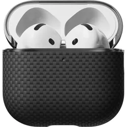 купить Чехол для наушников Pitaka Aramid Fiber Magnetic Case AirPods 4 Black/Gray (APM2404) в Кишинёве 