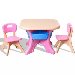 купить Набор детской мебели Costway HW56085PI (Pink/Light Brown) в Кишинёве 