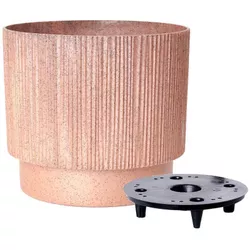 cumpără Ghiveci pentru flori Aleana 128027 Oslo cu insertie d12cm, caramel în Chișinău 