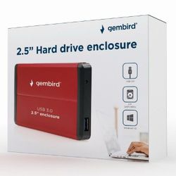 2.5" SATA HDD External Case (USB 3.0),  Red, Gembird "EE2-U3S-2-R"