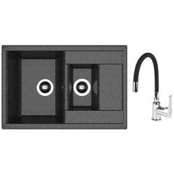купить Мойка кухонная со смесителем Dr.Gans Astra 760K + SanDonna F 9995 negru в Кишинёве 