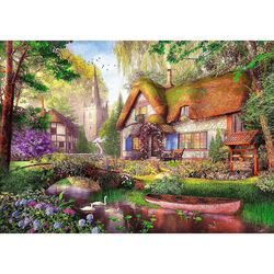 купить Головоломка Trefl R25K /27 (10804) Puzzle 1000 Tea Time: A lovely cabin in the woods в Кишинёве 