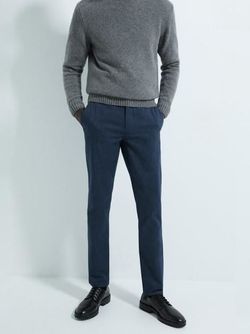 Брюки ZARA Темно синий 6861/650/412