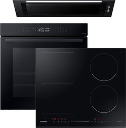 купить Духовой шкаф, варочная панель и вытяжка Samsung NV7B4245VAK/WT + NZ64R3747BK/WT + NK52FG455CC/UR в Кишинёве 