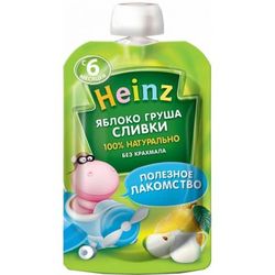 Heinz пюре яблоко, груша и сливки, 6+мес. 90г