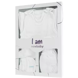 cumpără Lenjerie de pat pentru copii New Baby 49102 набор одежды для новорожденных 7 ед I AM white în Chișinău 