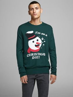 Трикотаж JACK&JONES Зеленый с принтом jack&jones 12163009
