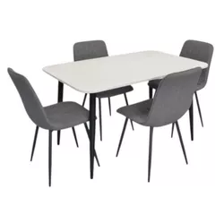 купить Комплект стол и стулья Evelin di Costacurta стол DT-405-3B + 4 стула YTC-078B Bjorn-13 (Grey) в Кишинёве 