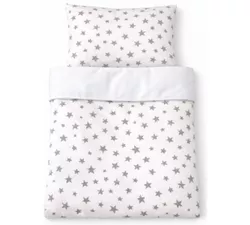 cumpără Lenjerie de pat pentru copii Veres VR 154.5.04.13 Фланель большие серые звездочки (90x110/40x60) (3ед.) în Chișinău 