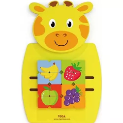 купить Головоломка Viga 50680 Busyboard (настенный) "Жираф с фруктами" в Кишинёве 