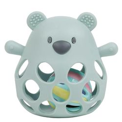 cumpără Zornăitoare Nattou 874335 Silicone Bear rattle with a ball aqua green în Chișinău 
