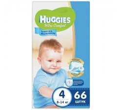 Подгузники Huggies Ultra Comfort Mega 4 Boy (8-14 kg) 66 шт
