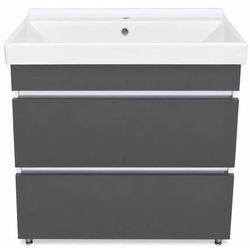 купить Шкаф под умывальник Mashtab 11349 Sanremo cu 2 sertare fara minere 70cm Alb-Antracit в Кишинёве 