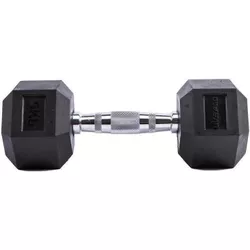 купить Гантель LivePro 49881 Gantera Hex Rubber Dumbbell 2x22.5kg, LP8005/22.5/BK в Кишинёве 