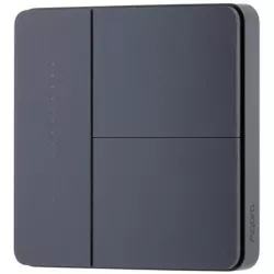 cumpără Întrerupător electric Aqara Z1 PRO - Cutie de perete pătrată cu 2 butoane (cu și fără neutru), neagră (ZNQBKG43LM) în Chișinău 