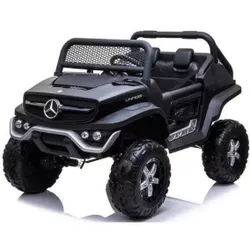 cumpără Mașină electrică pentru copii Kids car 8490032-4BR_Black Mercedes-Benz Unimog, 12V14Ah, scaune din piele în Chișinău 