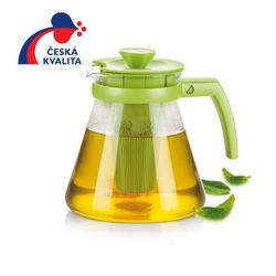 Чайник стеклянный с инфузором TEO 1.25 л, оранжевый,красный,зеленый