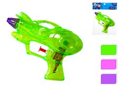 Pistol de apa transparent 15cm, 3 culori