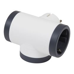 Разветвитель (тройники) электрический Legrand 3x2P+T, бело-серый