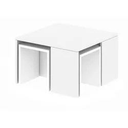 cumpără Măsuţă cafea Trendy Ortanca, Alb 60x36x60cm, set în Chișinău 