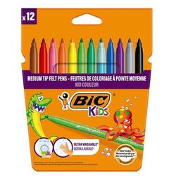 cumpără Set de creație BIC 56885 Markere colorate ultralavabile Kid Couleur, 12buc în Chișinău 