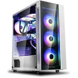 купить Системный блок Intel ATOL PC1700MP - Gaming A-RGB#3 WHITE в Кишинёве 