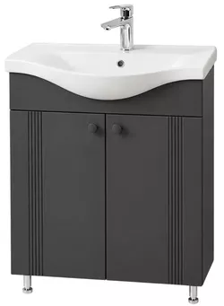 cumpără Dulap pentru lavoar Mashtab S12454 Palma (Basic) cu 2 uși 650x370x850 Antracit mat în Chișinău 