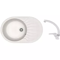 купить Мойка кухонная со смесителем Dr.Gans Berta 760 + SanDonna F 1069 alb в Кишинёве 