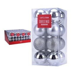 cumpără Decor de Crăciun și Anul Nou Promstore 39952 Набор шаров 16x50mm, серебр в коробке, 3 дизайна în Chișinău 