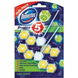 Блок для очищения унитаза Domestos Power 5 WC Duo 2*55g - LIME