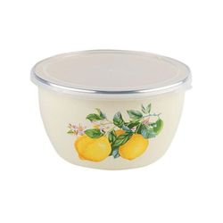 купить Контейнер для хранения пищи Metalac 51717 эмалированный Lemons 14cm, 1.1l, крышка пластик в Кишинёве 