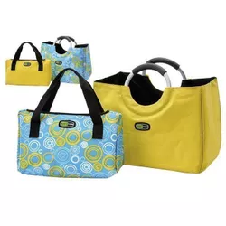 купить Сумка холодильник GioStyle 42363 City set textil 38x26x32cm, 36x16,5x21cm 24l+8l в Кишинёве 