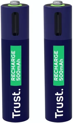 cumpără Acumulator Trust TR25585 USB-C Rechargeable Battery AAA 500 mAh, 2 Pack în Chișinău 
