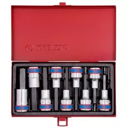 купить Набор головок, бит, насадок King Tony 4120PR набор насадок HEX 6 гран. H4-H17 дл.80мм 1/2", 9 пр. в Кишинёве 