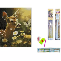 cumpără Tablou pe numere Strateg 57308 Mozaic cu diamante 40x50cm Cerb in mijlocul naturii în Chișinău 